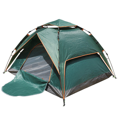 Double Deck Waterproof Pop Up Tent for Hiking Portable Automatic Tent for Camping 4 Person