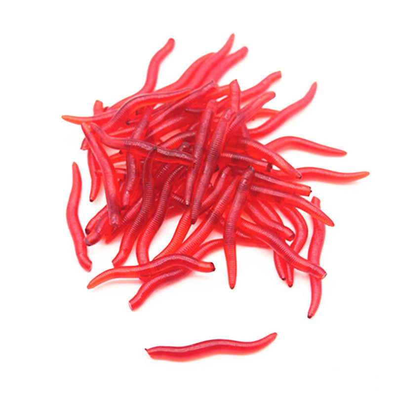 Fishy red worm bionic bait