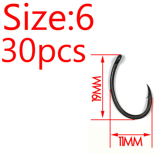 Matt Black Off-Angle Wide Belly Fishhook