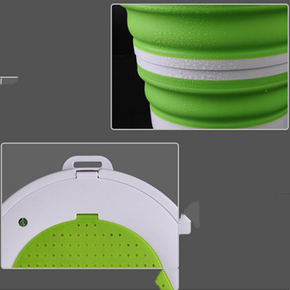 Folding Fishing Bucket With Double Cover And Single Ring