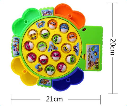 Electric music spinning fishing set baby puzzle toy wholesale boys and girls children fishing toys