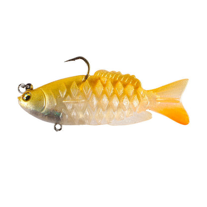 Soft Shad Bait Ultrasoft Multisection Silicone Jig Head Lure Dark Sleeper Swimbait For Bass Fishing