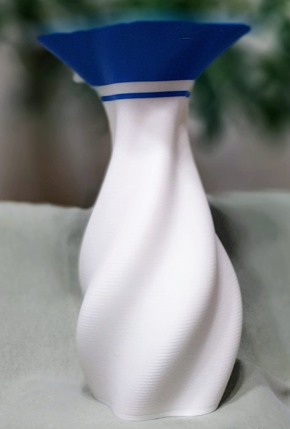 Deluxe Decor Vase 3D printed White & Blue