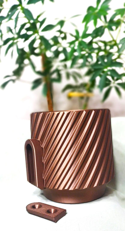 Copper Colored  Wall Planter