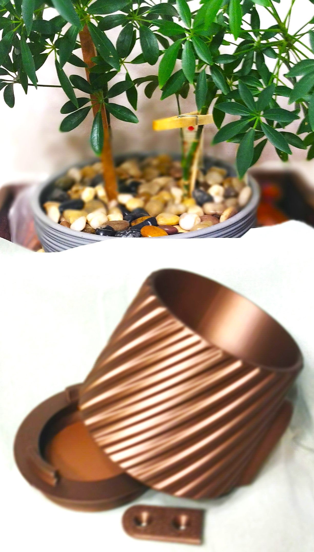 Copper Colored  Wall Planter