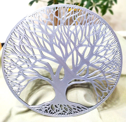 Tree of Life Wall Art Silver and Black