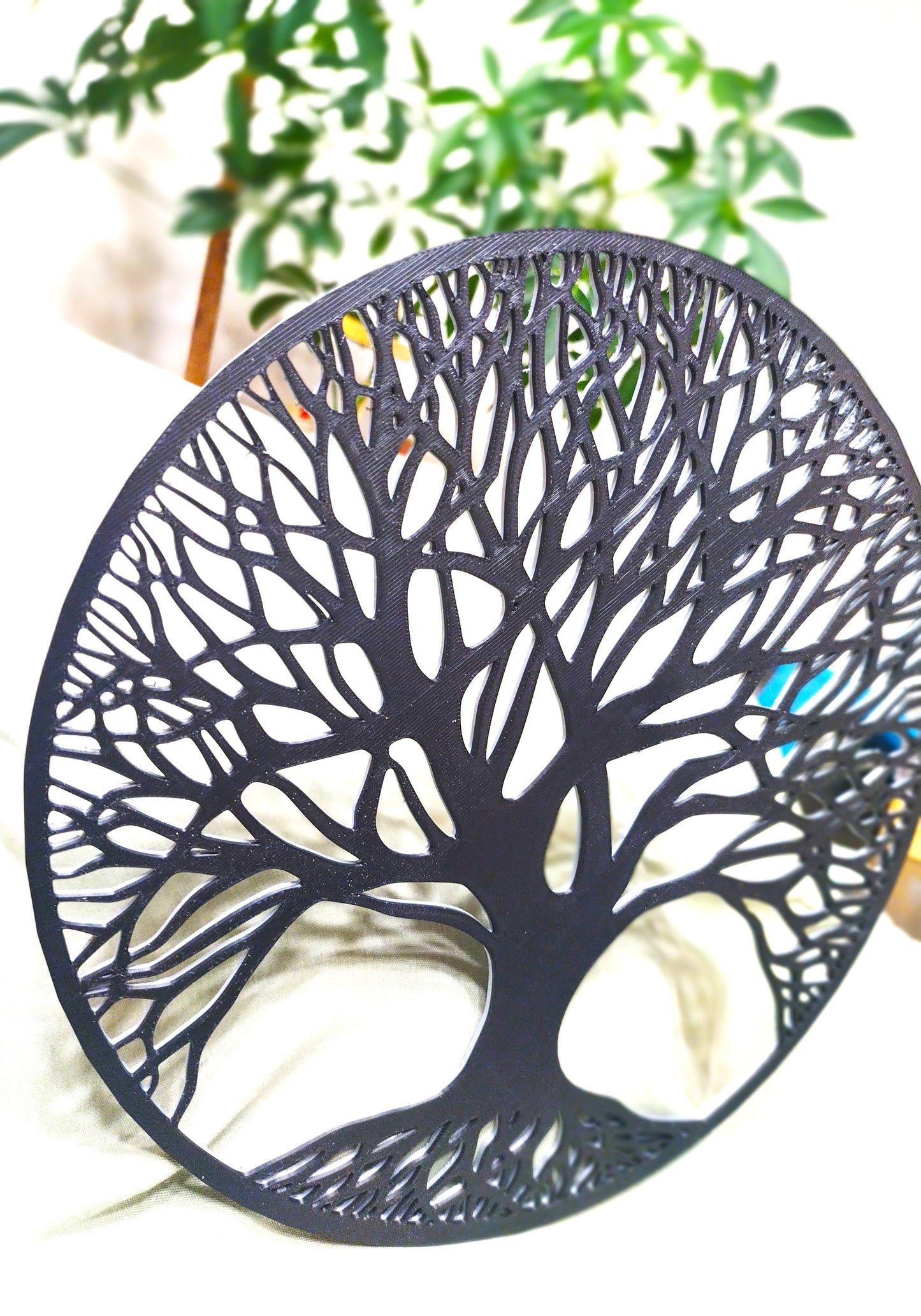 Tree of Life Wall Art Silver and Black