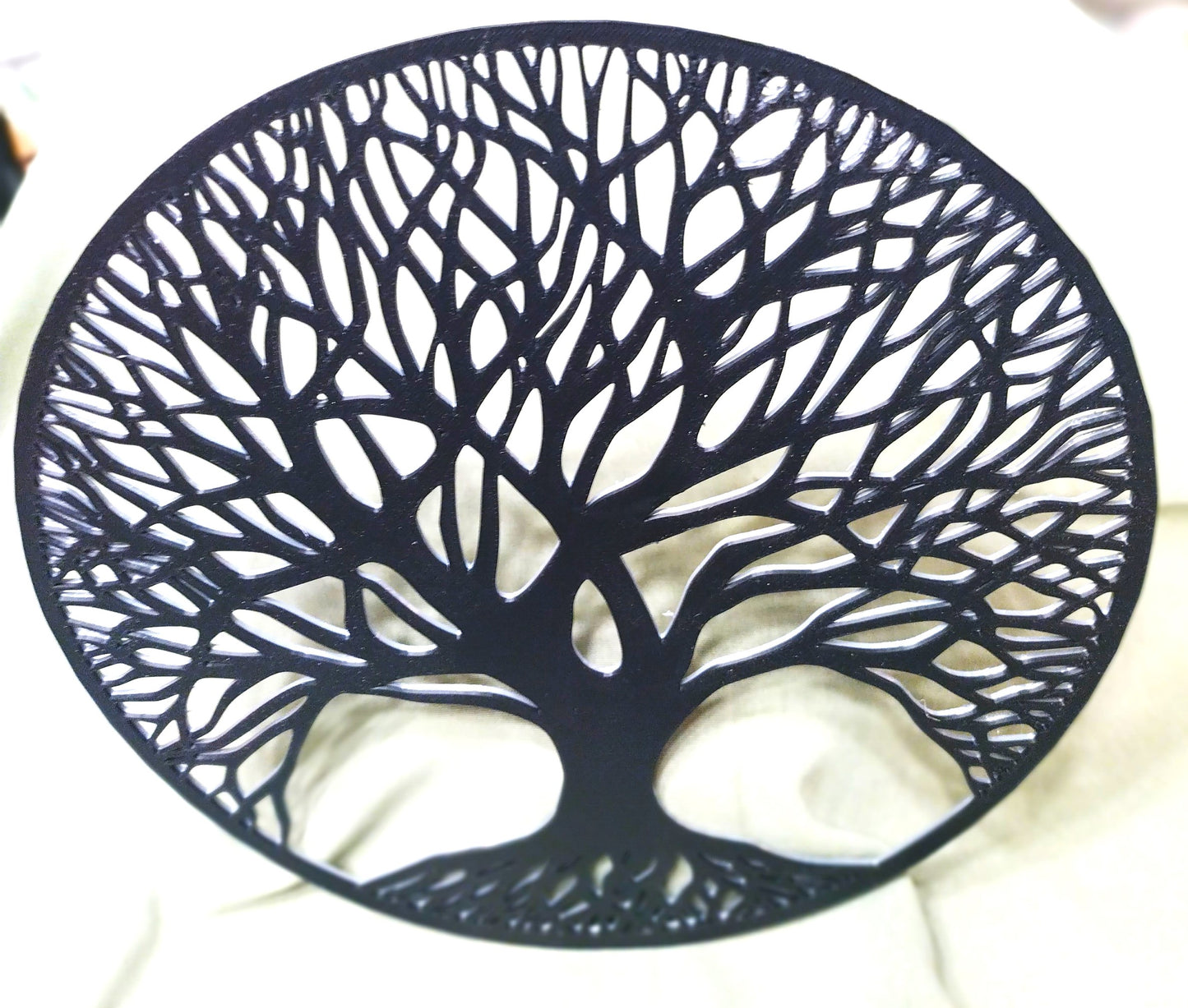 Tree of Life Wall Art Silver and Black