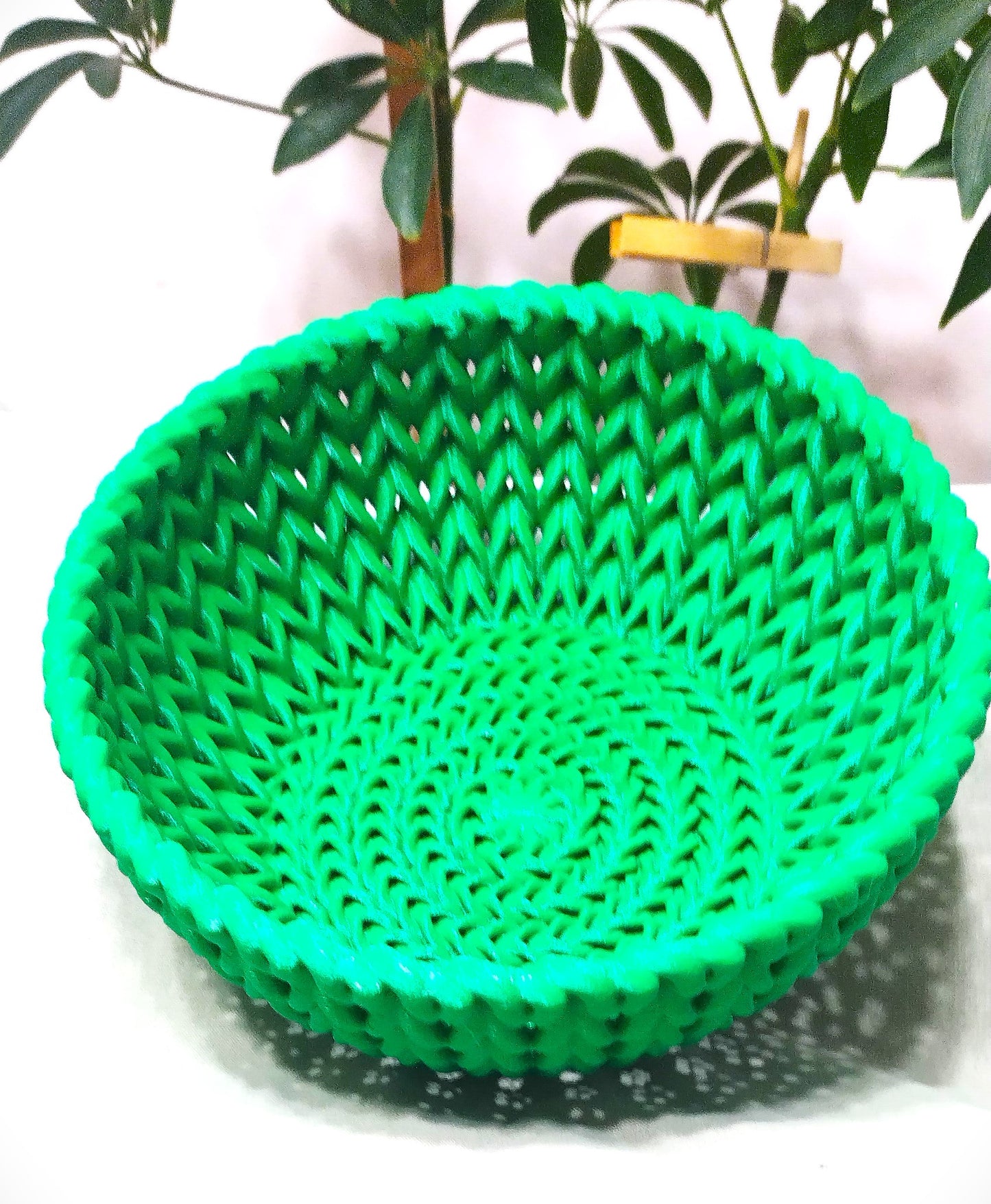 Green Knitted Candy Bowl