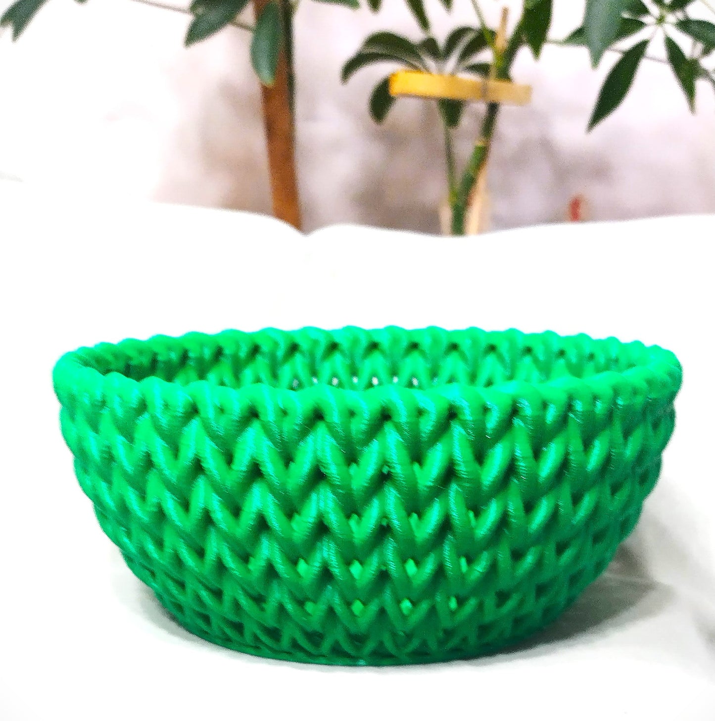 Green Knitted Candy Bowl