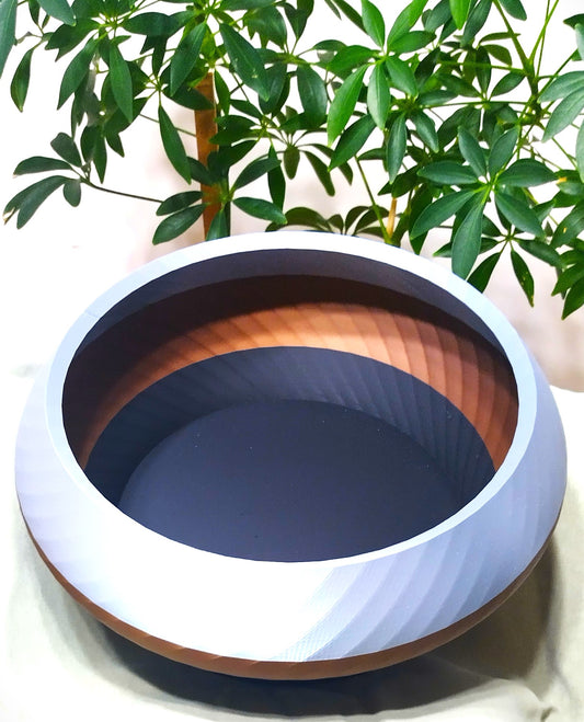 Large Tri-Colored Decor Bowl for Table Displays