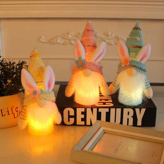 Lovely Easter Gnome Holiday Table Light Up Decoration