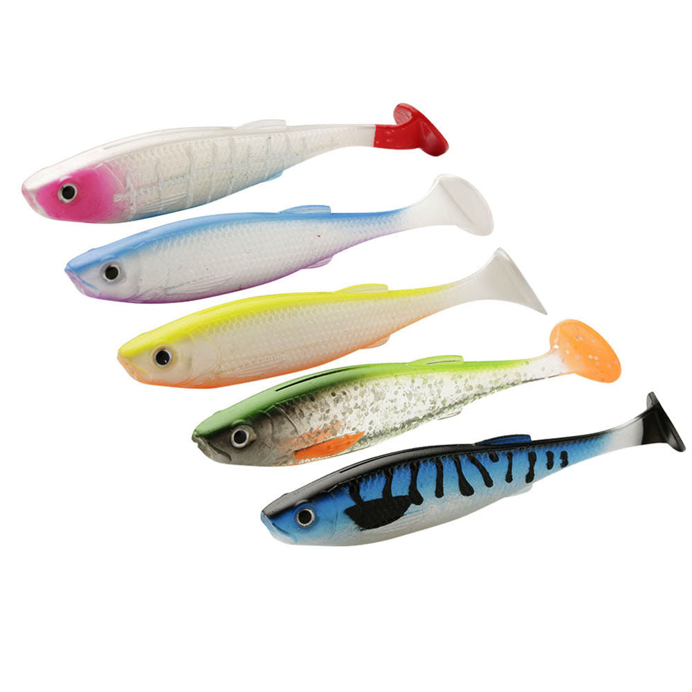 Luya Soft Bait Two-color Fisheye T-tail Mino Luya Bait Soft Fish False Bait