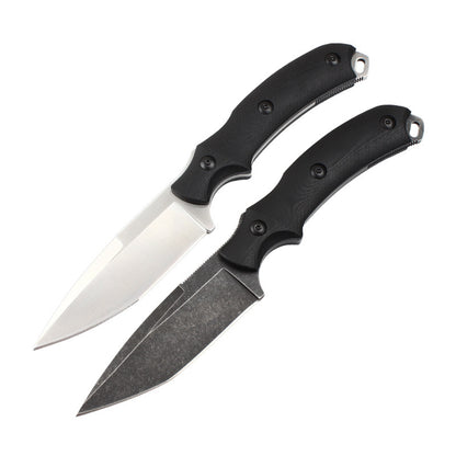 Outdoor Wilderness Survival Small Straight Knife Camping Portable Defense