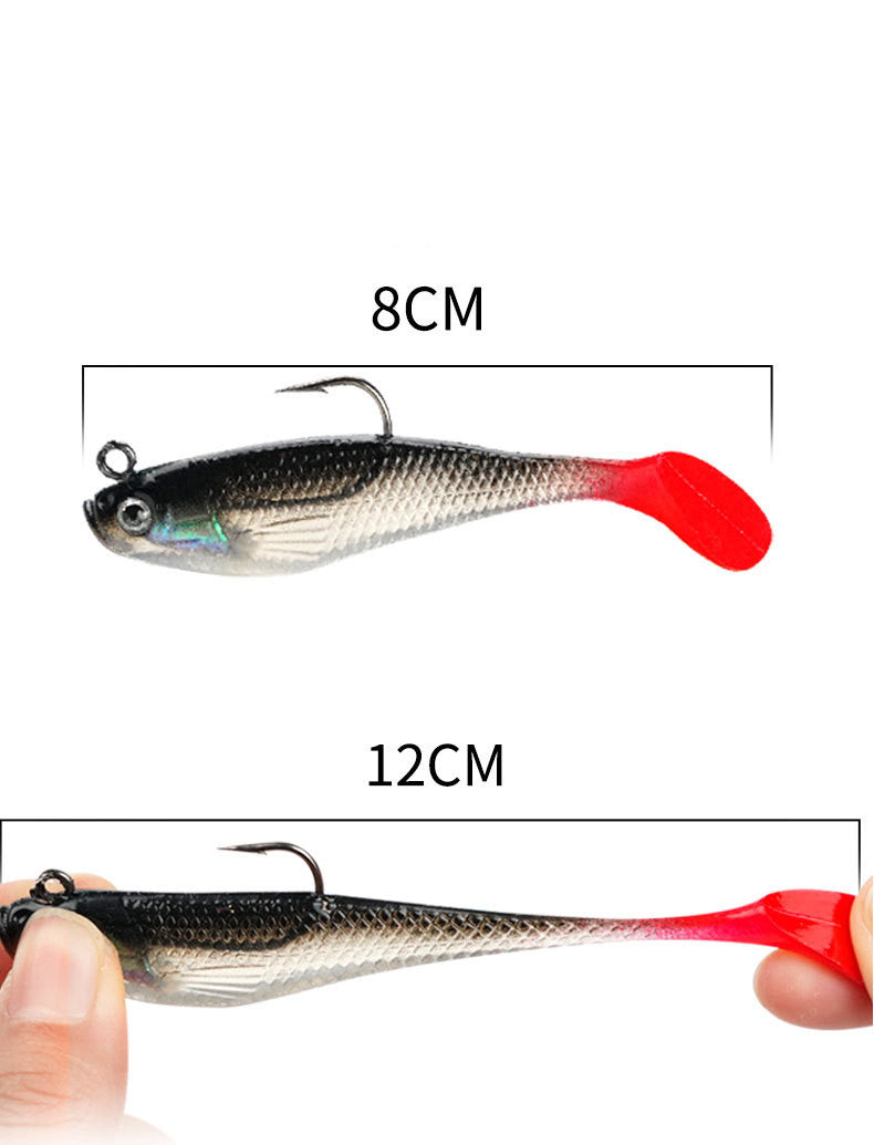 Silica Gel With Hook Luminous Simulation Color Soft Bait