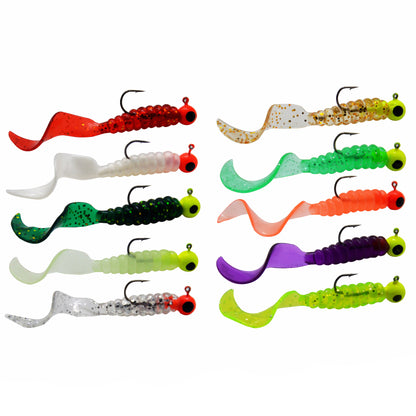 Soft Bait Bionic Fake  Lead Head Hook Fishing Tackle