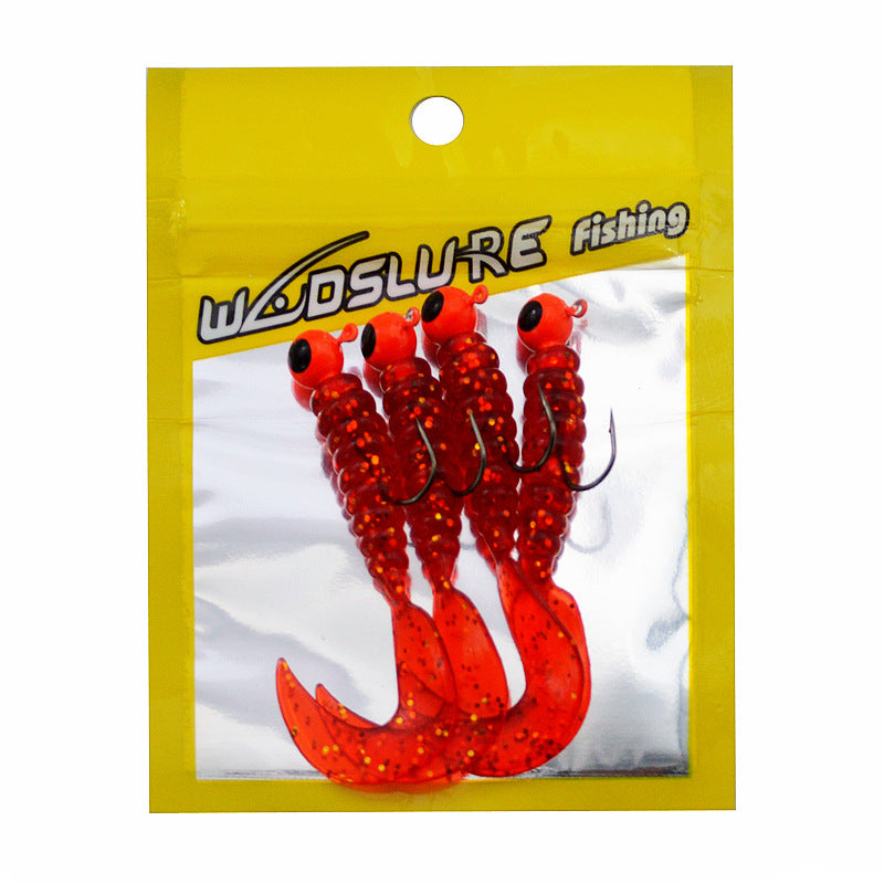 Soft Bait Bionic Fake  Lead Head Hook Fishing Tackle