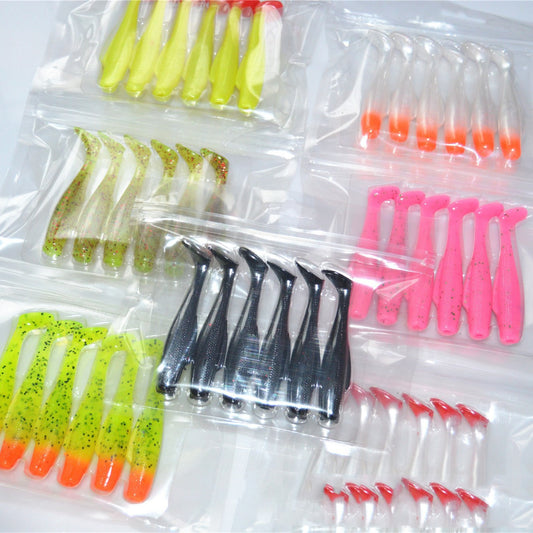 Multicolor T-tail Lure Soft Bait Set