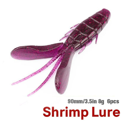 Shrimp Bait 90mm8g For Soft Worm Black Pit Bass