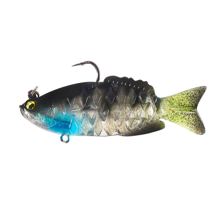 Soft Shad Bait Ultrasoft Multisection Silicone Jig Head Lure Dark Sleeper Swimbait For Bass Fishing