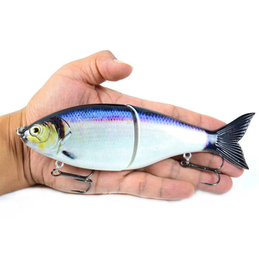 Wo-section Metal Connection Lure Lure Submersible S-shaped Multi-section Fishing Lure