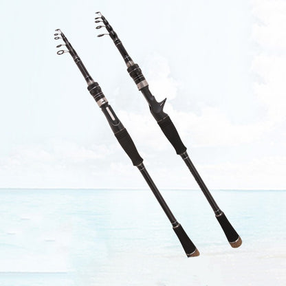 Carbon Telescopic Ultra Light Short Section Portable Straight Shank Fishing Rod