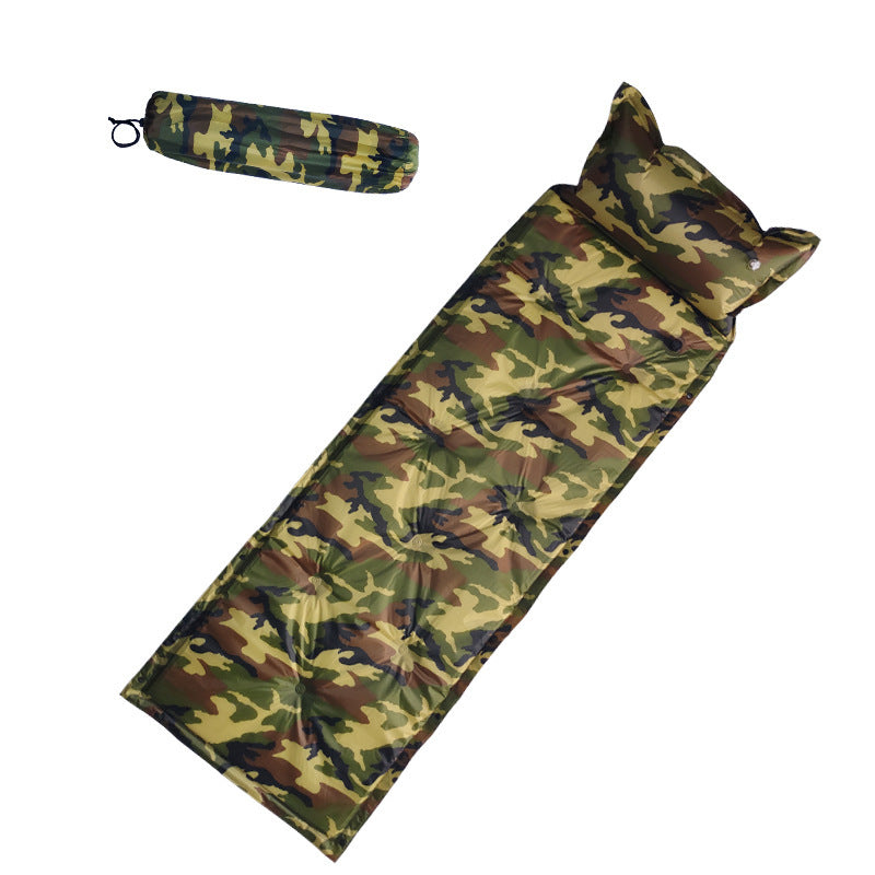 Camo Automatic Inflatable Cushion With Pillow Outdoor Camping Camping Damp