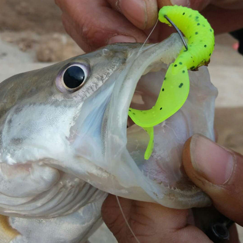 Soft Bait Fishy Curly Tail Lead Hook