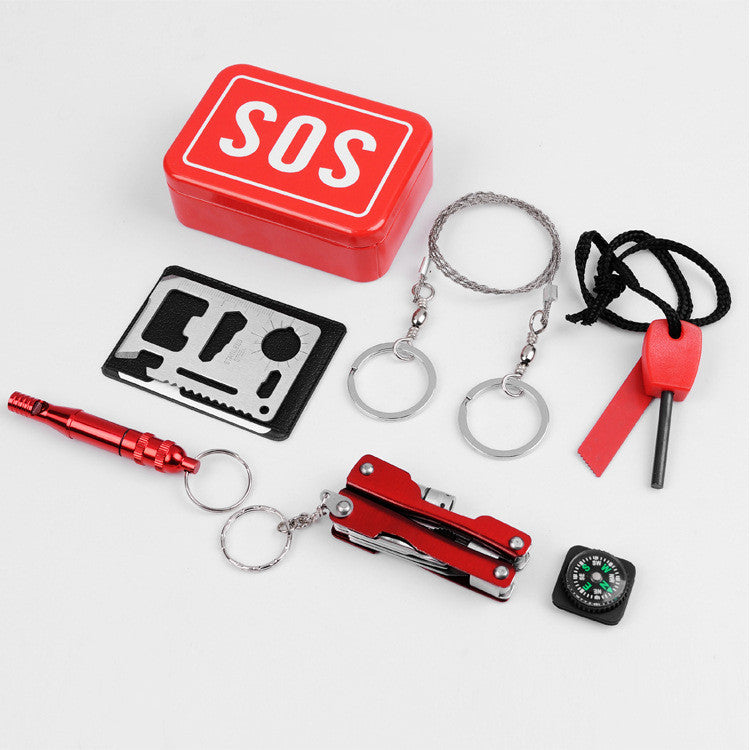 Camping Multi-function Tool Equipment Set First Aid Box Emergency Supplies