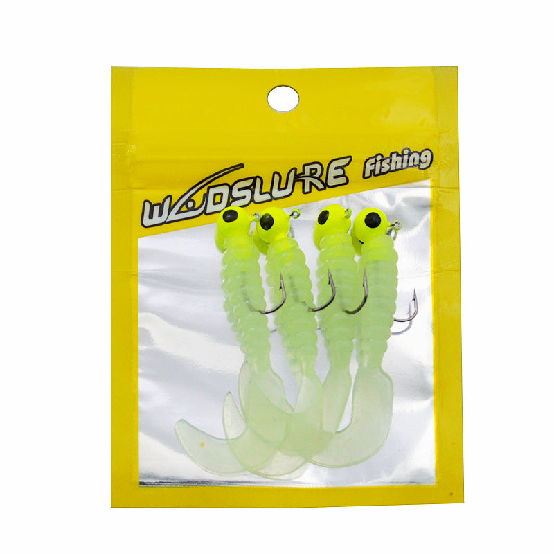 Soft Bait Bionic Fake  Lead Head Hook Fishing Tackle