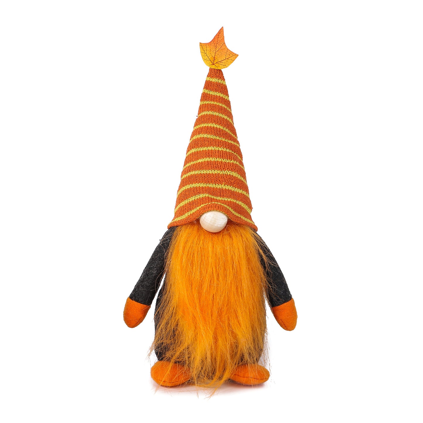 Thanksgiving Autumn Pumpkin colored Maple Leaf Gnome Decoration